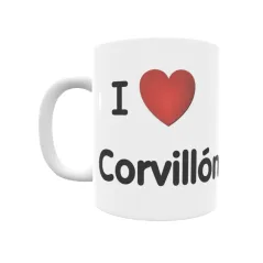 Taza - I ❤ Corvillón Regalo original y funcional. Taza personalizada de tu localidad.