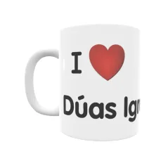 Taza - I ❤ Dúas Igrexas Regalo original y funcional. Taza personalizada de tu localidad.