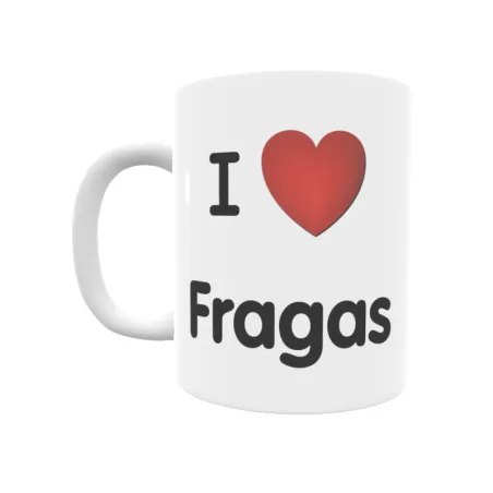 Taza - I ❤ Fragas Regalo original y funcional. Taza personalizada de tu localidad.