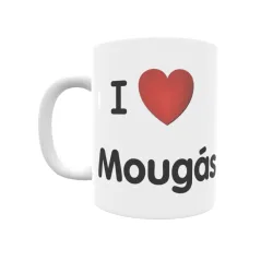 Taza - I ❤ Mougás Regalo original y funcional. Taza personalizada de tu localidad.