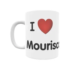 Taza - I ❤ Mouriscados Regalo original y funcional. Taza personalizada de tu localidad.