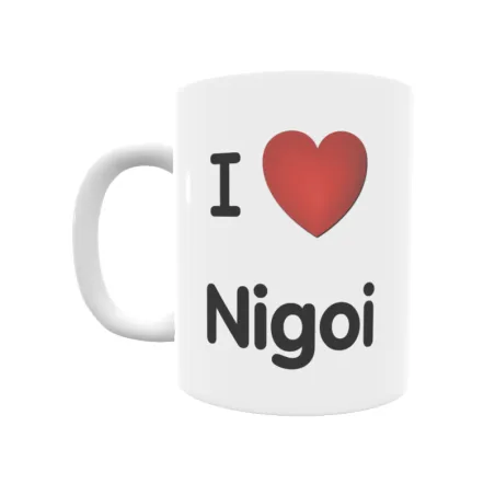 Taza - I ❤ Nigoi Regalo original y funcional. Taza personalizada de tu localidad.