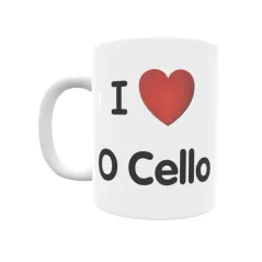 Taza - I ❤ O Cello Regalo original y funcional. Taza personalizada de tu localidad.