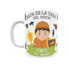 Taza personalizada con tu dedicatoria para EL mejor JINETE