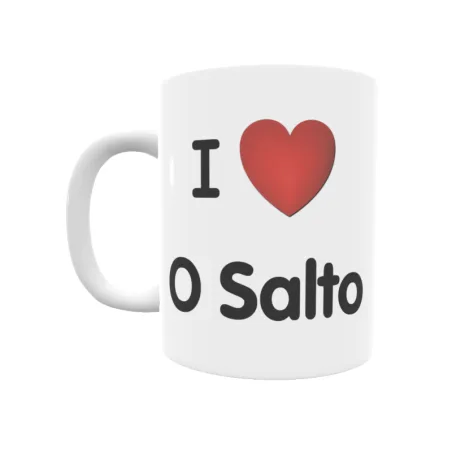 Taza - I ❤ O Salto Regalo original y funcional. Taza personalizada de tu localidad.