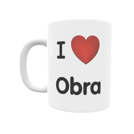 Taza - I ❤ Obra Regalo original y funcional. Taza personalizada de tu localidad.