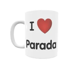 Taza - I ❤ Parada Regalo original y funcional. Taza personalizada de tu localidad.