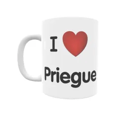 Taza - I ❤ Priegue Regalo original y funcional. Taza personalizada de tu localidad.