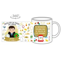 Taza personalizada con tu dedicatoria para EL mejor JOYERO