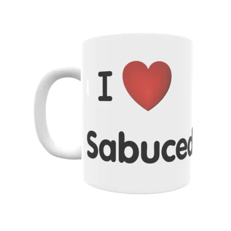 Taza - I ❤ Sabucedo Regalo original y funcional. Taza personalizada de tu localidad.