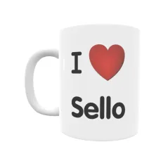 Taza - I ❤ Sello Regalo original y funcional. Taza personalizada de tu localidad.