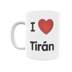 Taza - I ❤ Tirán Regalo original y funcional. Taza personalizada de tu localidad.