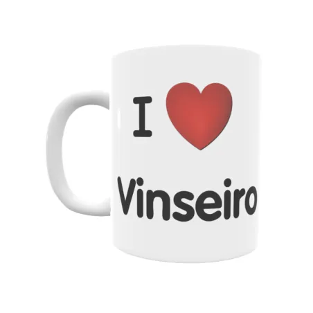 Taza - I ❤ Vinseiro Regalo original y funcional. Taza personalizada de tu localidad.