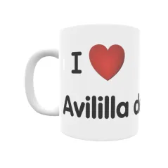 Taza - I ❤ Avililla de la Sierra Regalo original y funcional. Taza personalizada de tu localidad.