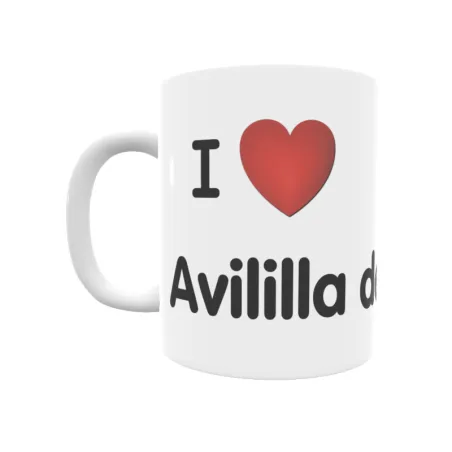 Taza - I ❤ Avililla de la Sierra Regalo original y funcional. Taza personalizada de tu localidad.