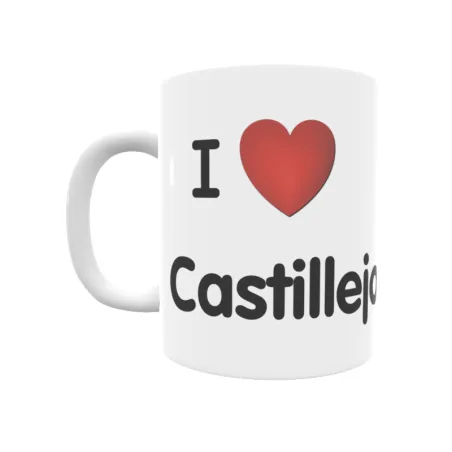 Taza - I ❤ Castillejo de Azaba Regalo original y funcional. Taza personalizada de tu localidad.