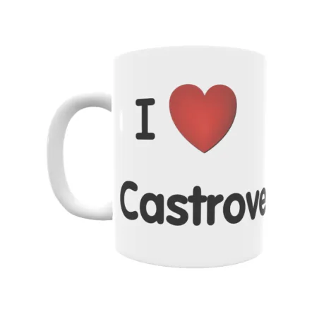 Taza - I ❤ Castroverde Regalo original y funcional. Taza personalizada de tu localidad.