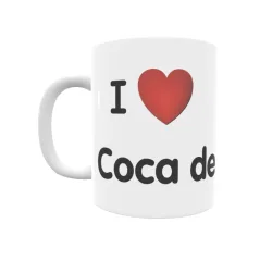 Taza - I ❤ Coca de Huebra Regalo original y funcional. Taza personalizada de tu localidad.