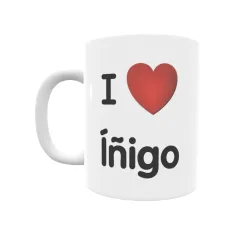 Taza - I ❤ Íñigo Regalo original y funcional. Taza personalizada de tu localidad.