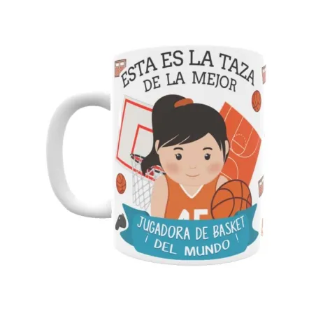 Taza personalizada con tu dedicatoria para LA mejor JUGADORA DE BASKET