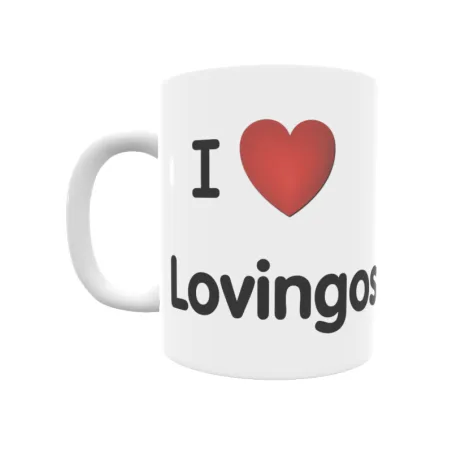 Taza - I ❤ Lovingos Regalo original y funcional. Taza personalizada de tu localidad.