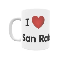 Taza - I ❤ San Rafael Regalo original y funcional. Taza personalizada de tu localidad.