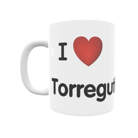 Taza - I ❤ Torregutiérrez Regalo original y funcional. Taza personalizada de tu localidad.