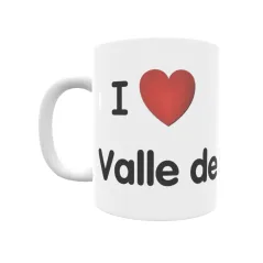 Taza - I ❤ Valle de San Pedro Regalo original y funcional. Taza personalizada de tu localidad.