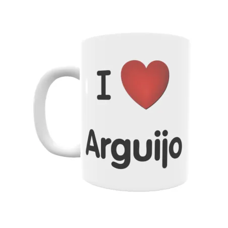 Taza - I ❤ Arguijo Regalo original y funcional. Taza personalizada de tu localidad.