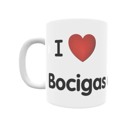 Taza - I ❤ Bocigas de Perales Regalo original y funcional. Taza personalizada de tu localidad.