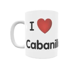 Taza - I ❤ Cabanillas Regalo original y funcional. Taza personalizada de tu localidad.