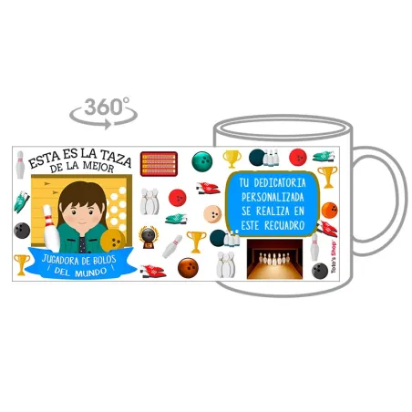 Taza Jugadora de Bolos