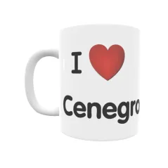 Taza - I ❤ Cenegro Regalo original y funcional. Taza personalizada de tu localidad.