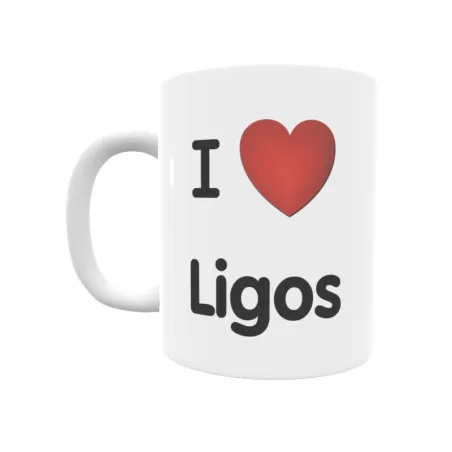 Taza - I ❤ Ligos Regalo original y funcional. Taza personalizada de tu localidad.