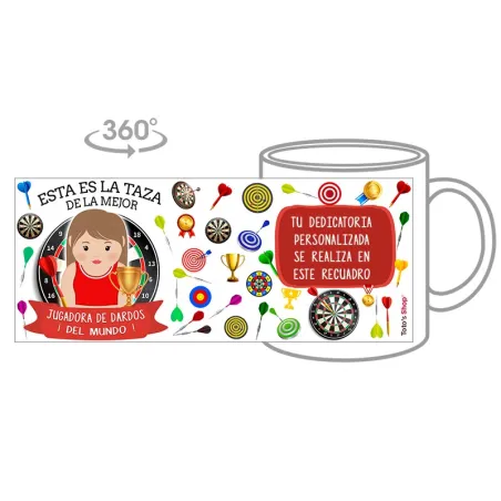 Taza Jugadora de Dardos