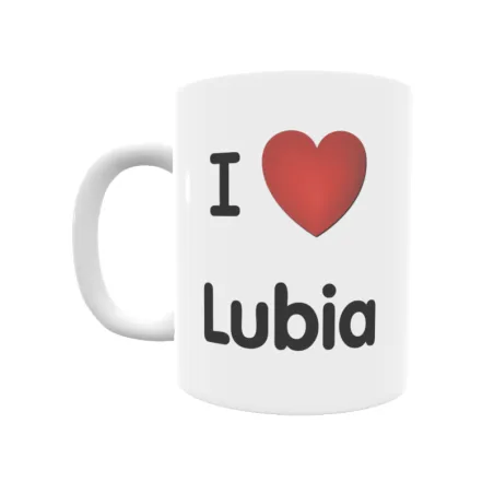 Taza - I ❤ Lubia Regalo original y funcional. Taza personalizada de tu localidad.