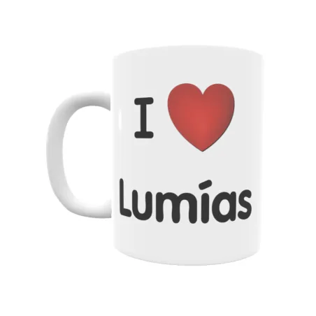 Taza - I ❤ Lumías Regalo original y funcional. Taza personalizada de tu localidad.