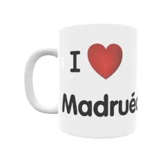 Taza - I ❤ Madruédano Regalo original y funcional. Taza personalizada de tu localidad.