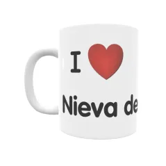 Taza - I ❤ Nieva de Calderuela Regalo original y funcional. Taza personalizada de tu localidad.