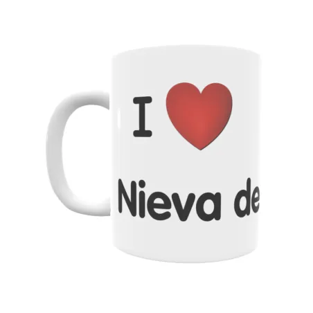 Taza - I ❤ Nieva de Calderuela Regalo original y funcional. Taza personalizada de tu localidad.