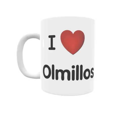 Taza - I ❤ Olmillos Regalo original y funcional. Taza personalizada de tu localidad.