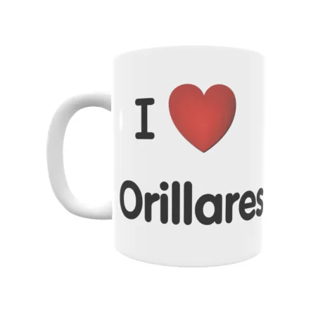 Taza - I ❤ Orillares Regalo original y funcional. Taza personalizada de tu localidad.