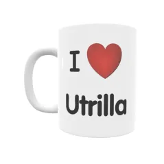 Taza - I ❤ Utrilla Regalo original y funcional. Taza personalizada de tu localidad.