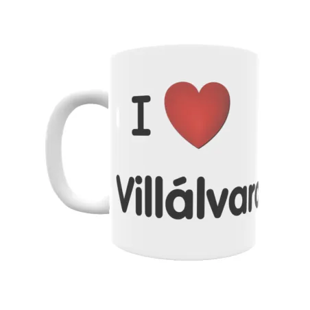 Taza - I ❤ Villálvaro Regalo original y funcional. Taza personalizada de tu localidad.