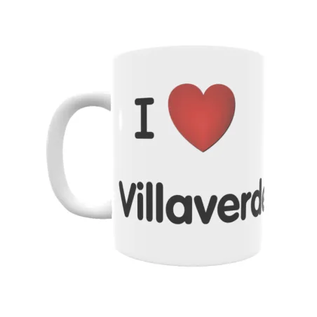 Taza - I ❤ Villaverde del Monte Regalo original y funcional. Taza personalizada de tu localidad.