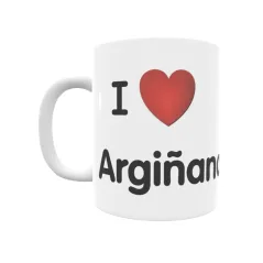 Taza - I ❤ Argiñano Regalo original y funcional. Taza personalizada de tu localidad.