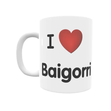 Taza - I ❤ Baigorri Regalo original y funcional. Taza personalizada de tu localidad.