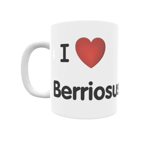 Taza - I ❤ Berriosuso Regalo original y funcional. Taza personalizada de tu localidad.