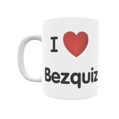 Taza - I ❤ Bezquiz Regalo original y funcional. Taza personalizada de tu localidad.