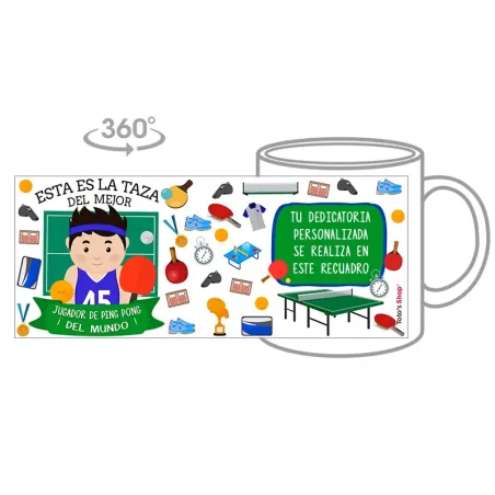 Taza Jugador de Ping Pong